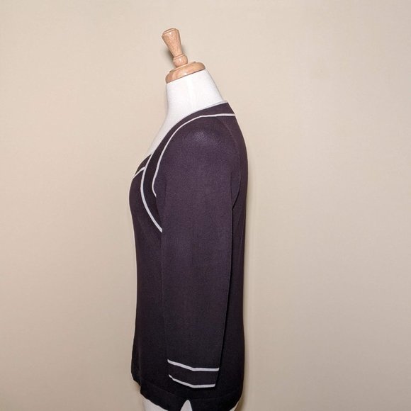 Planet Black and White top 3/4 Sleeve - Picture 4 of 15